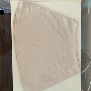 White fox light pink/champagne colour mini skirt
